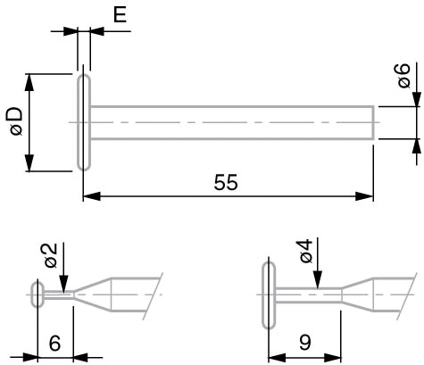 Messeinsätze mit HM- Scheibe Ø 4,5 mm